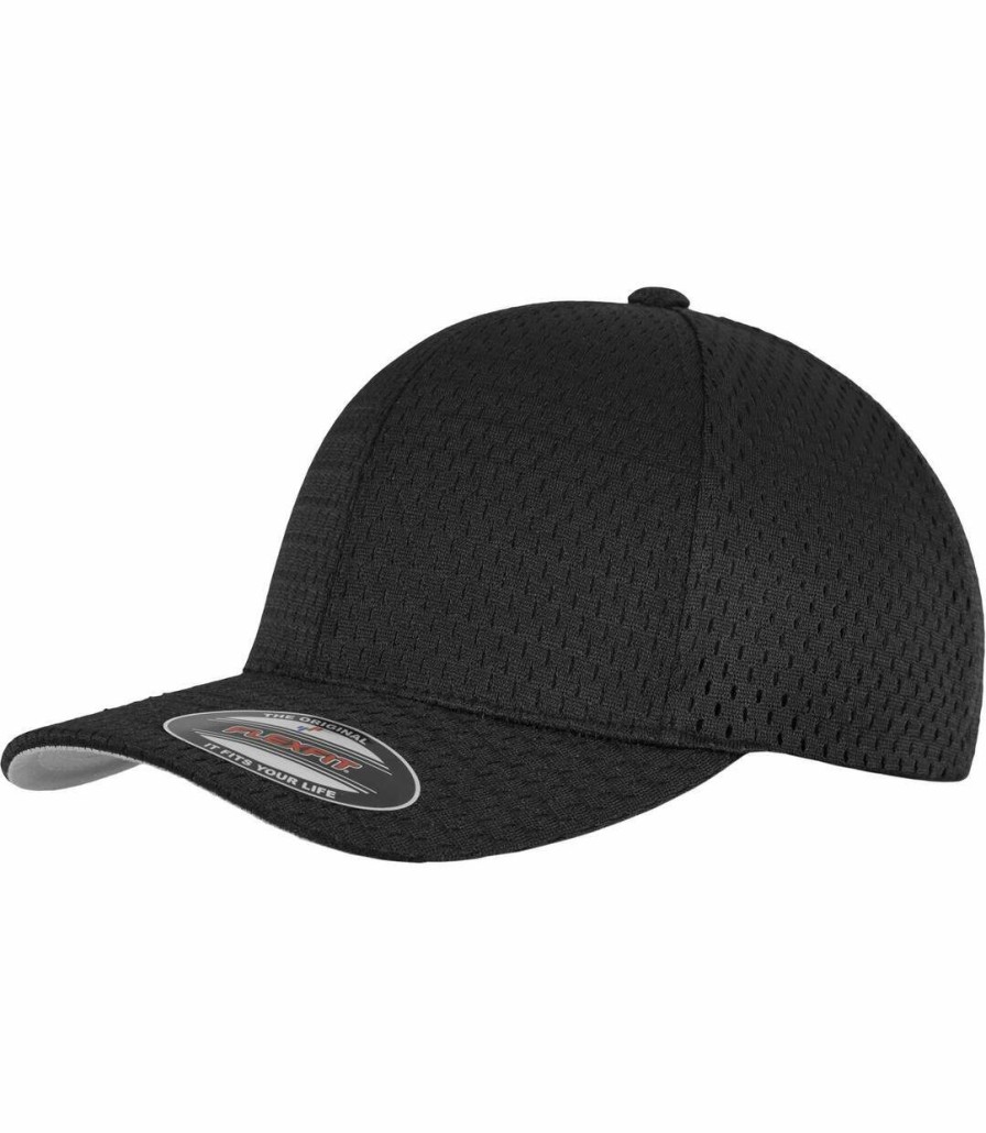 * Pertemba Online Flexfit By Yupoong Flexfit Athletic Mesh Cap (Black) Utrw7607 Hot