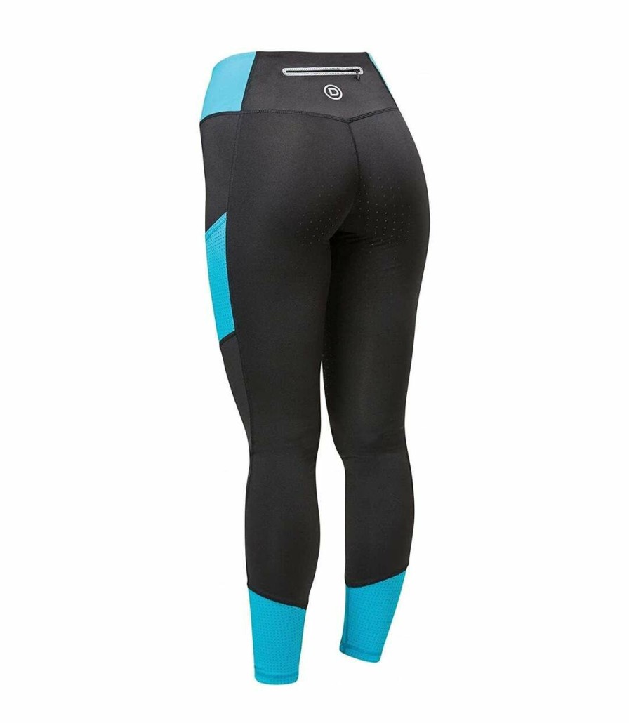 * Pertemba Hot Selling Dublin Womens/Ladies Power Performance Colour Block Horse Riding Tights (Aqua Blue) Utwb1671 Wholesale