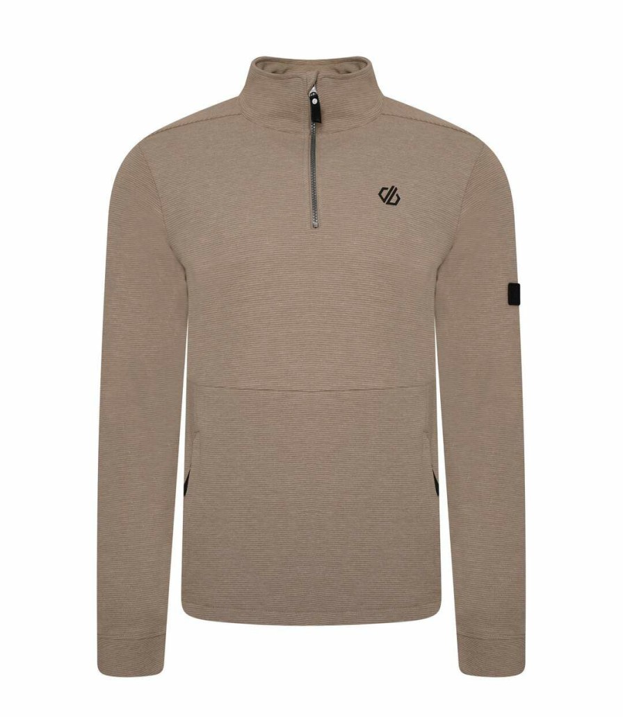 * Pertemba Top Selling Dare 2B Mens Equalize Marl Half Zip Fleece (Gold Fawn) Utrg6853 New