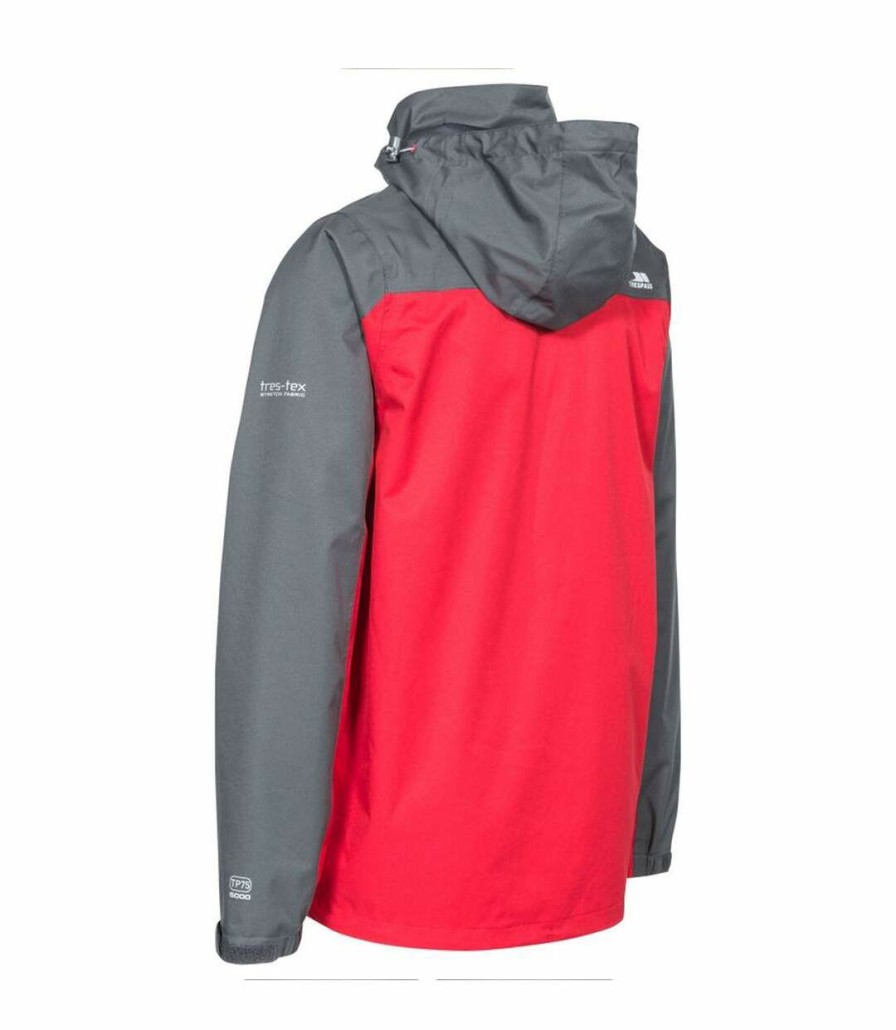 * Pertemba Crazy Deals Trespass Mens Wooster Waterproof Jacket (Red) Uttp4064 Wholesale