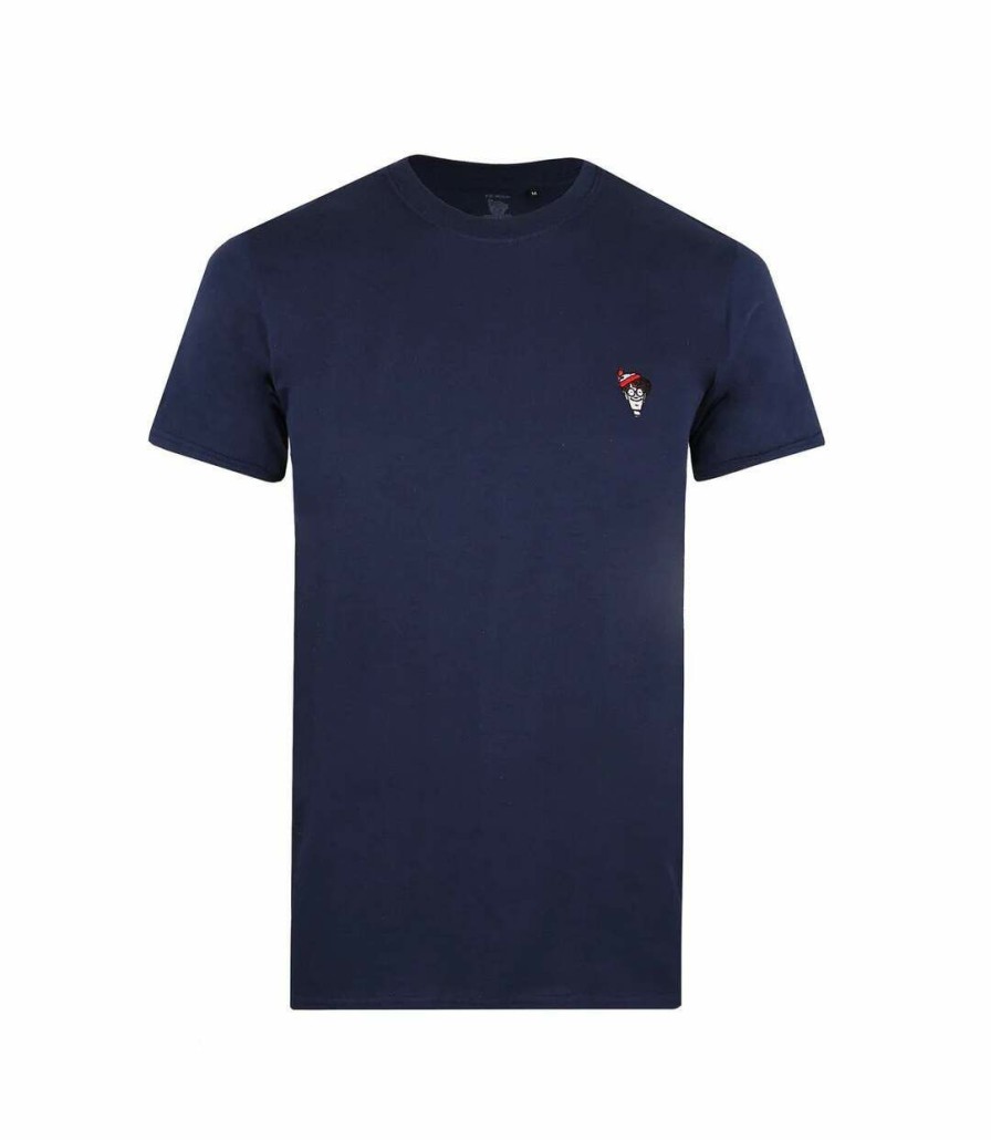 * Pertemba New Wheres Wally? Mens Embroidered T-Shirt (Navy) Uttv1192 Wholesale