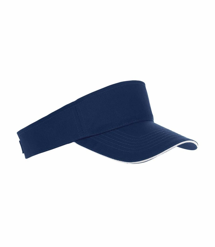 * Pertemba Quick Delivery Sols Uni Ace Sun Visor (French Navy/White) Utpc2800 Wholesale