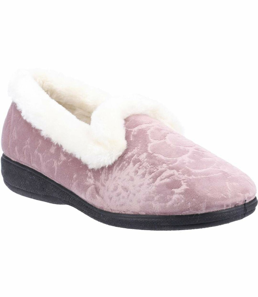 * Pertemba Cheap Fleet & Foster Womens/Ladies Adelaide Memory Foam Slippers (Pink) Utfs8471 New