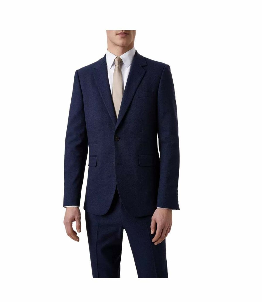 * Pertemba Best-Selling Burton Mens Marl Plus And Tall Slim Suit Jacket (Navy) Utbw817 Online