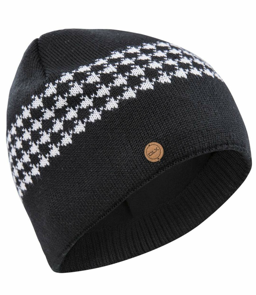 * Pertemba Latest Fashion Trespass Mens Capaldi Beanie Hat (Black) Uttp4571 New