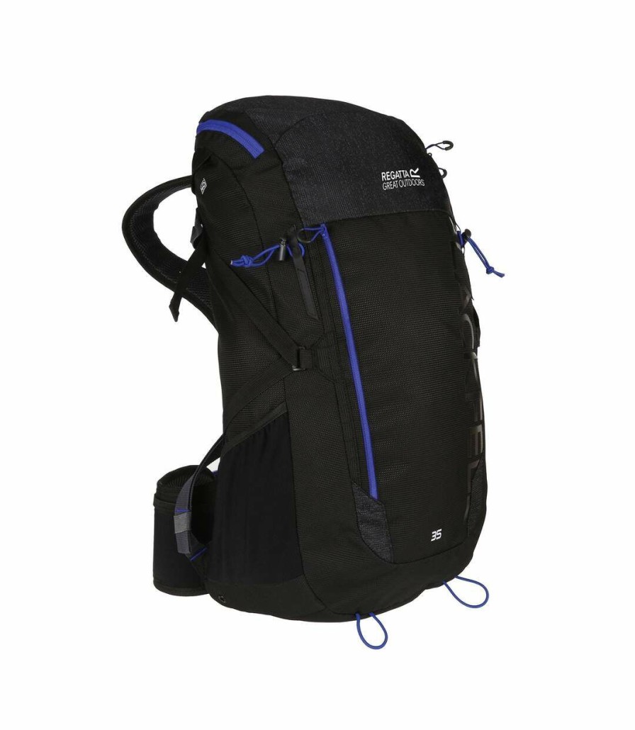 * Pertemba Lower Prices Regatta Blackfell Iii 9Gal Rucksack (Black/Surfspray Blue) (One Size) Utrg4420 Online