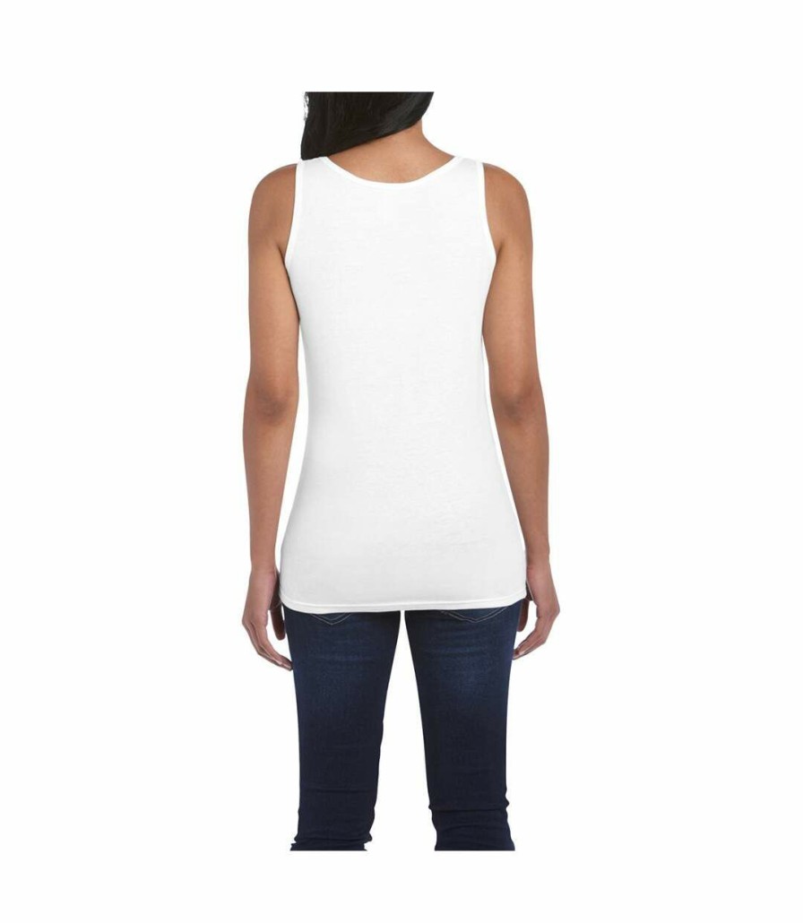 * Pertemba Clearance Gildan Ladies Soft Style Tank Top Vest (White) Utbc487 Wholesale