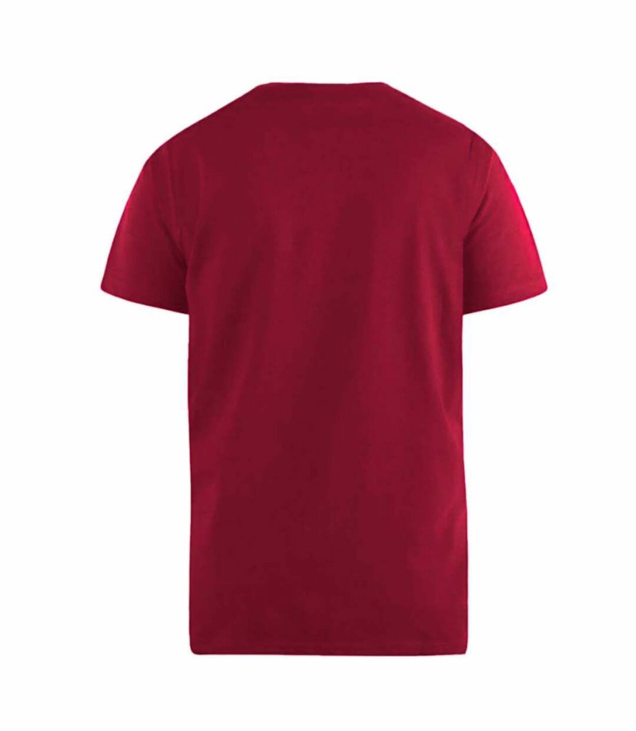 * Pertemba Top Selling Duke Mens Signature 2 King Size Cotton V Neck T-Shirt (Red) Utdc184 Online