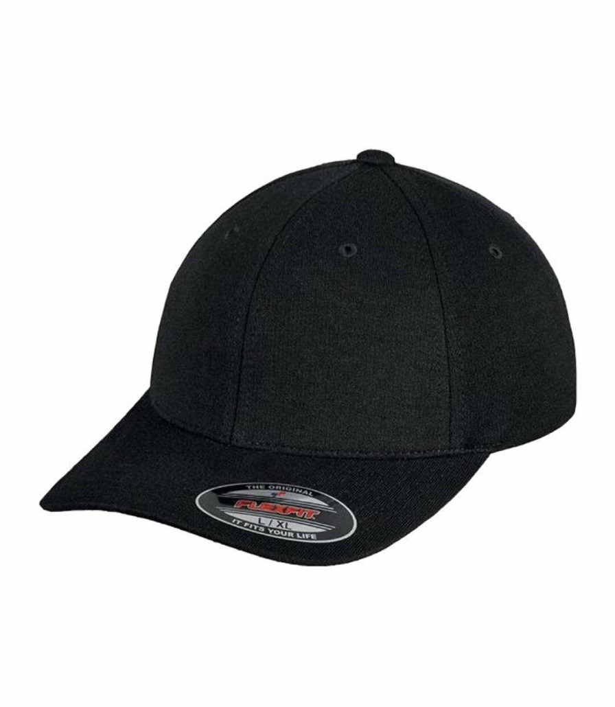 * Pertemba Best-Selling Yupoong Mens Flexfit Double Jersey Cap (Black) Utrw2891 Hot