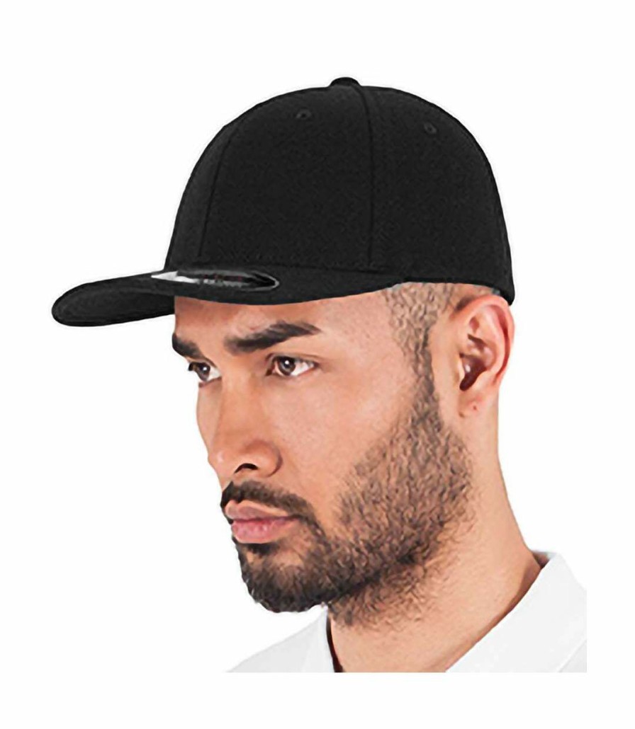 * Pertemba Best-Selling Yupoong Mens Flexfit Double Jersey Cap (Black) Utrw2891 Hot