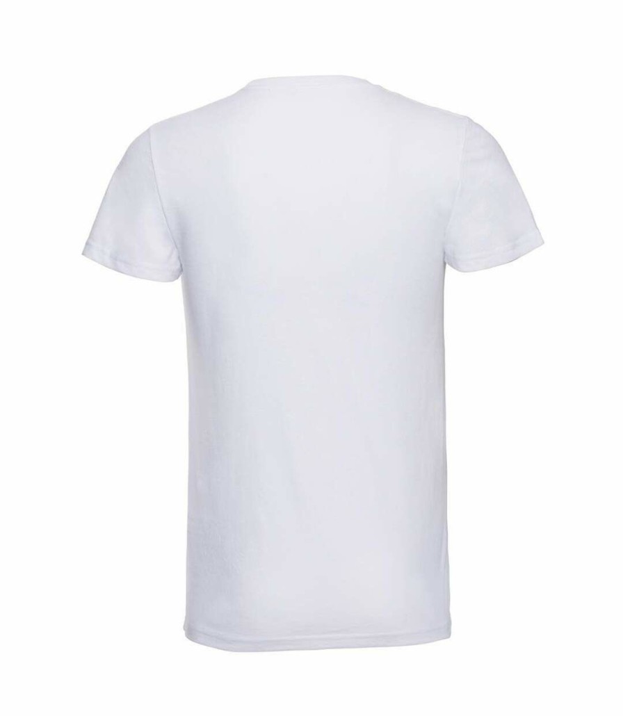 * Pertemba Top Selling Russell Mens Slim Short Sleeve T-Shirt (White) Utbc1515 New