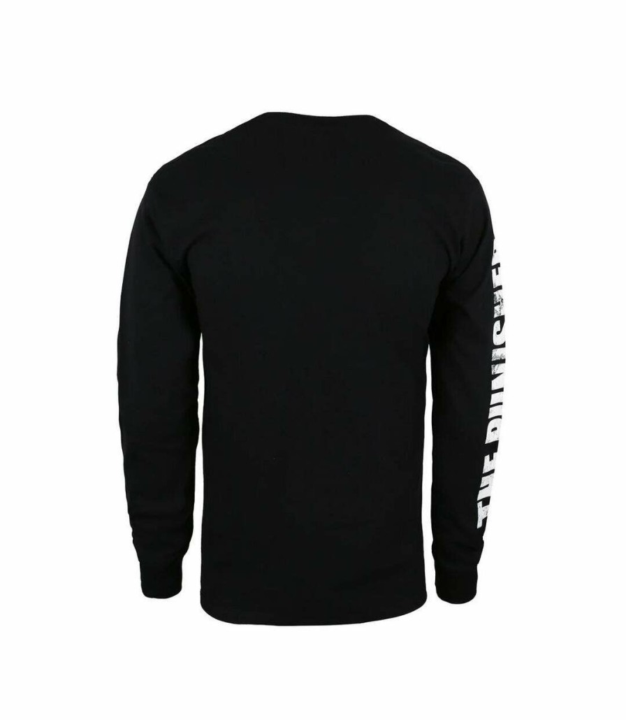 * Pertemba Hot Selling The Punisher Mens Skull Long-Sleeved T-Shirt (Black/White) Uttv791 Best