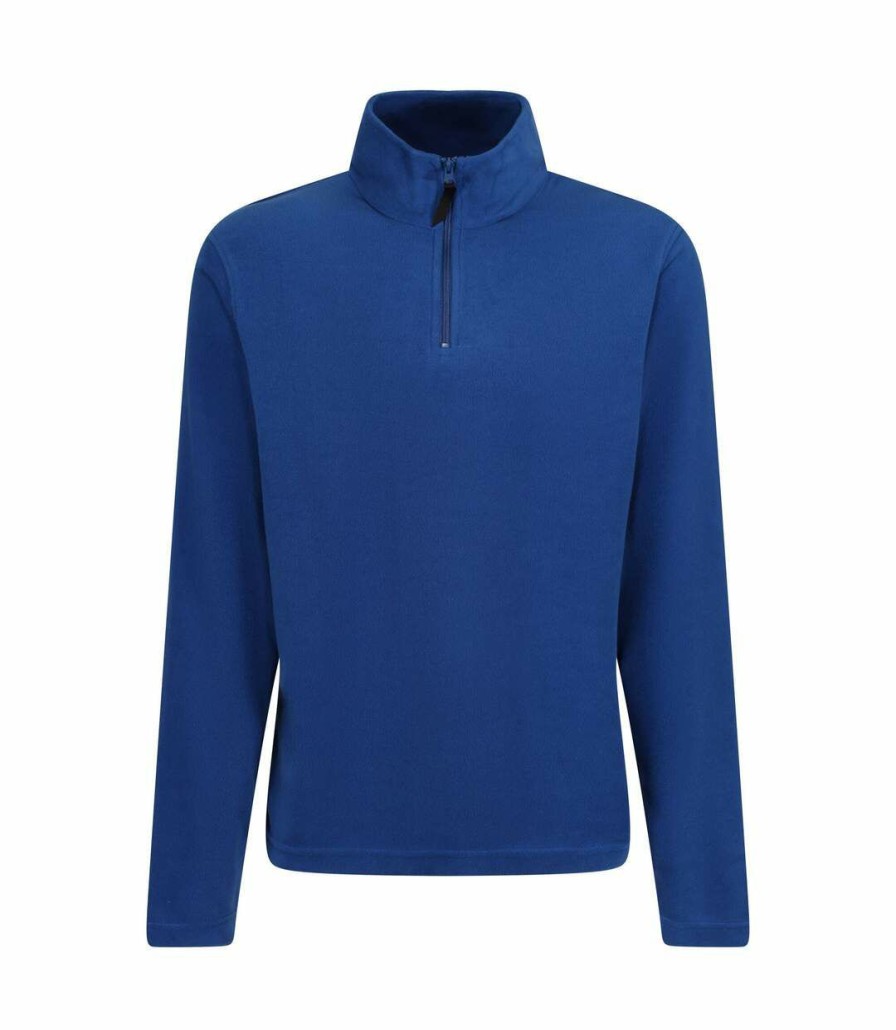 * Pertemba Lower Prices Regatta Mens Micro Zip Neck Fleece Top (Royal Blue) Utrg1580 Hot