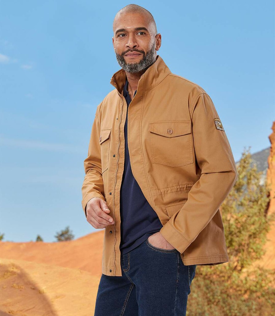 * Atlas For Men Popular Men'S Ochre Safari Jacket Full Zip Online