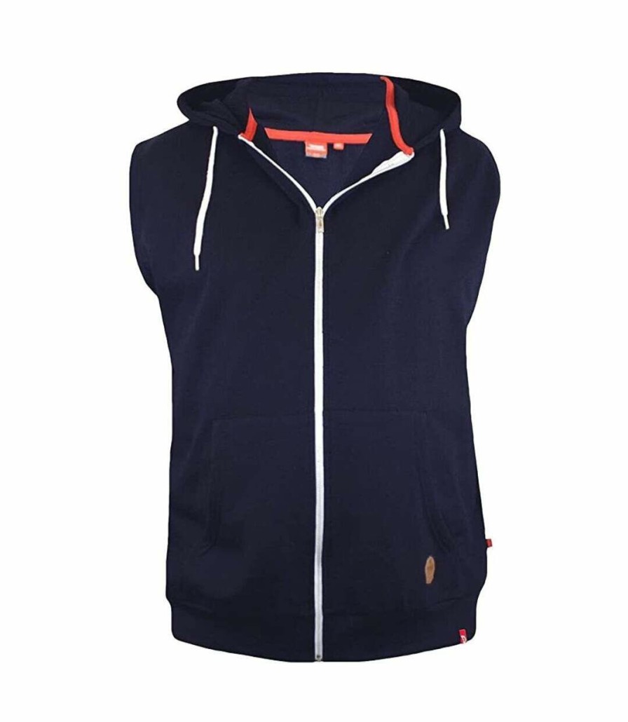 * Pertemba Cheap Duke Mens Blake Kingsize Sleeveless Hoody (Navy) Utdc194 New