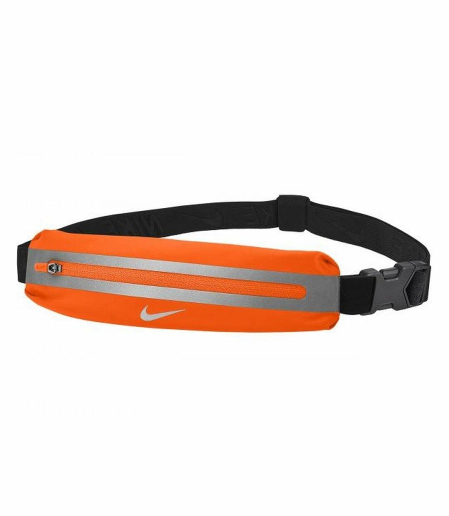 * Pertemba New Nike Uni Adult 3.0 Slim Waist Bag (Orange/Black/Silver) (One Size) Utbs3466 New