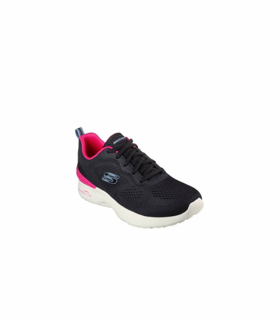 * Pertemba Hot Selling Skechers Womens/Ladies Skech-Air Dynamight New Grind Sneakers (Black/Hot Pink) Utfs9641 Best