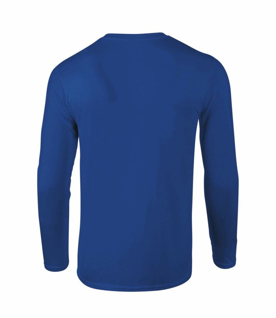 * Pertemba Quick Delivery Gildan Mens Soft Style Long Sleeve T-Shirt (Royal) Utbc488 Clearance