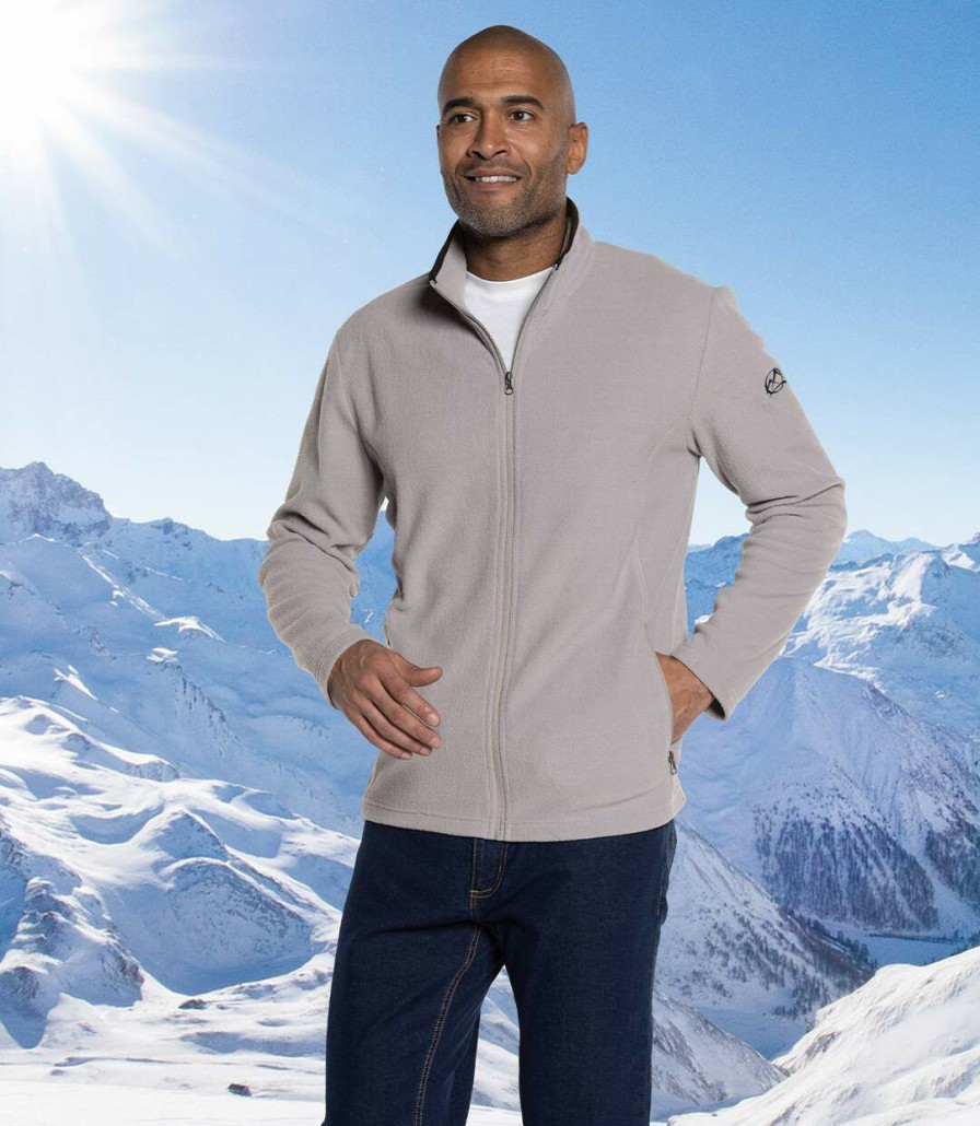 * Atlas For Men New Arrivals Pack Of 2 Men'S Full Zip Microfleece Jackets Navy Grey Wholesale