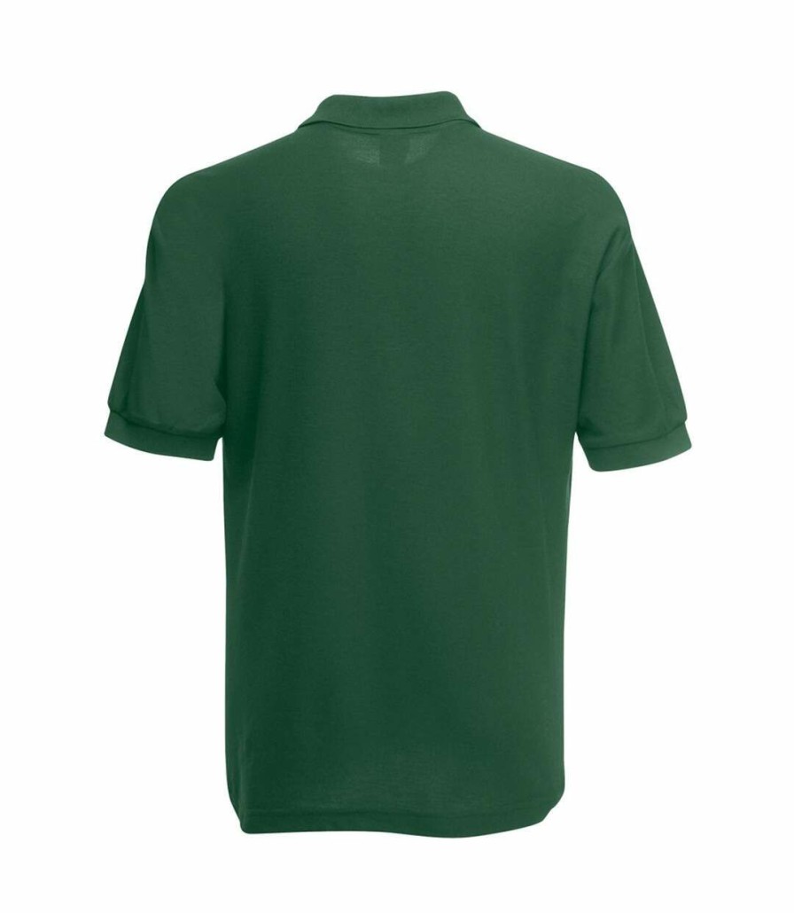 * Pertemba Closeout Sale Fruit Of The Loom Mens 65/35 Pique Short Sleeve Polo Shirt (Bottle Green) Utbc388 Wholesale