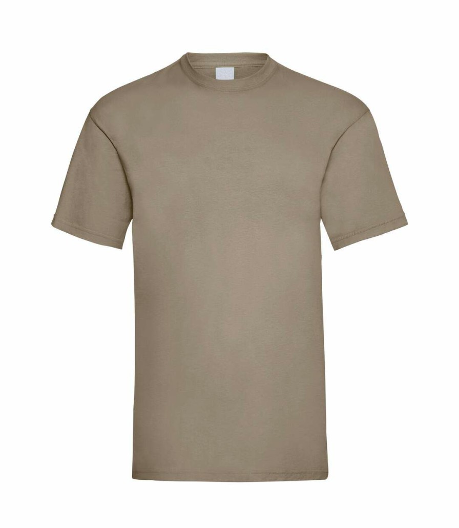 * Pertemba Clearance Mens Value Short Sleeve Casual T-Shirt (Sand) Utbc3900 New