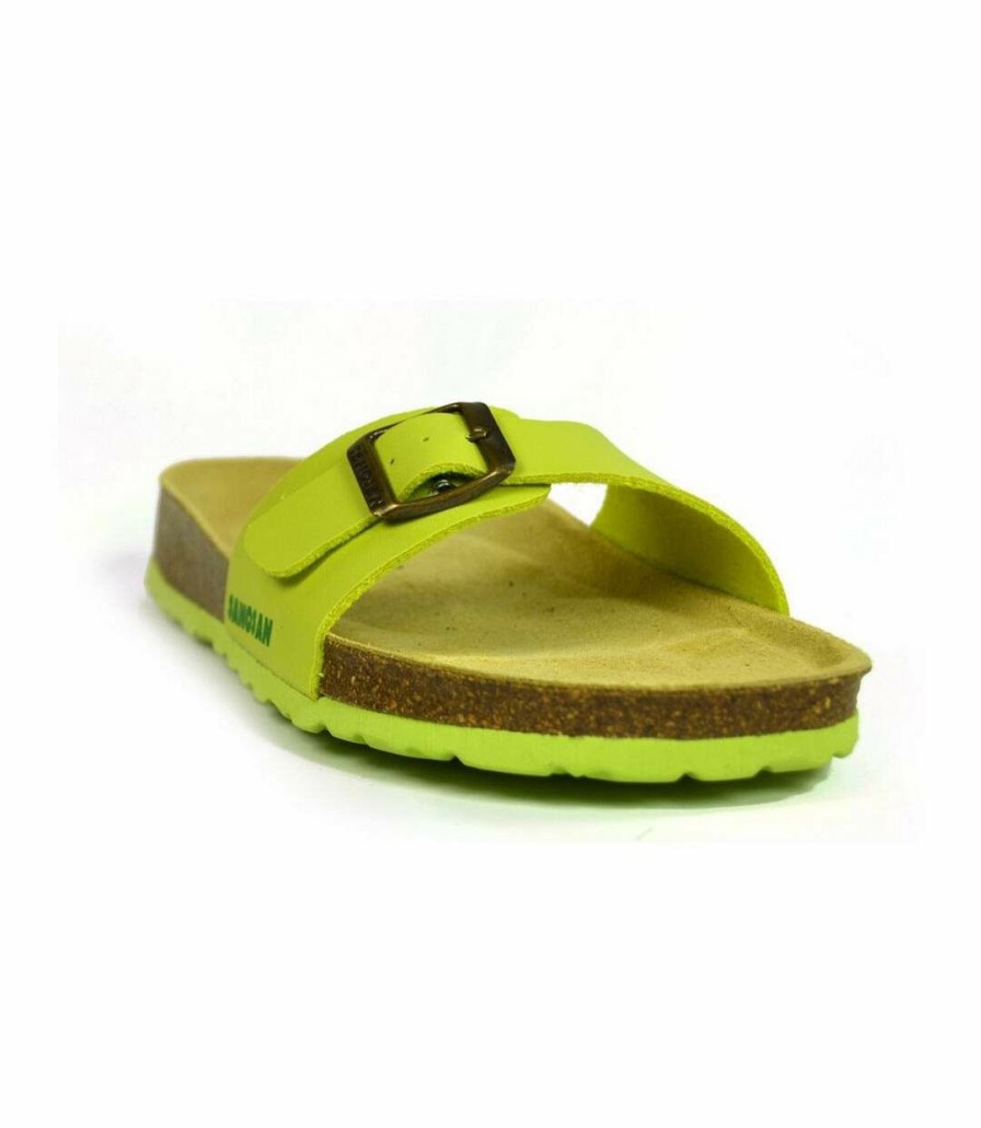 * Pertemba Hot Selling Sanosan Womens/Ladies Malaga Sano Sandals (Lime/Brown) Utbs3060 New