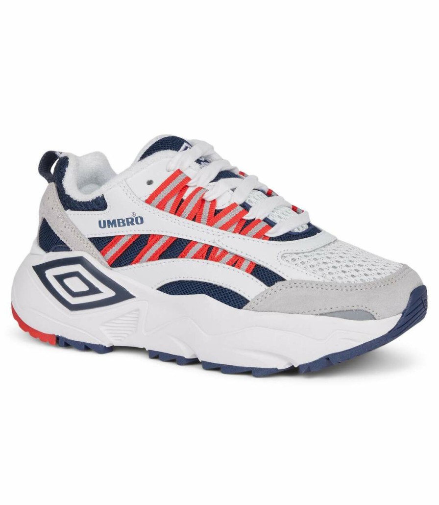 * Pertemba Sale Online Umbro Womens/Ladies Neptune Sneakers (White/Dark Navy/Vermillion) Utuo1343 Wholesale