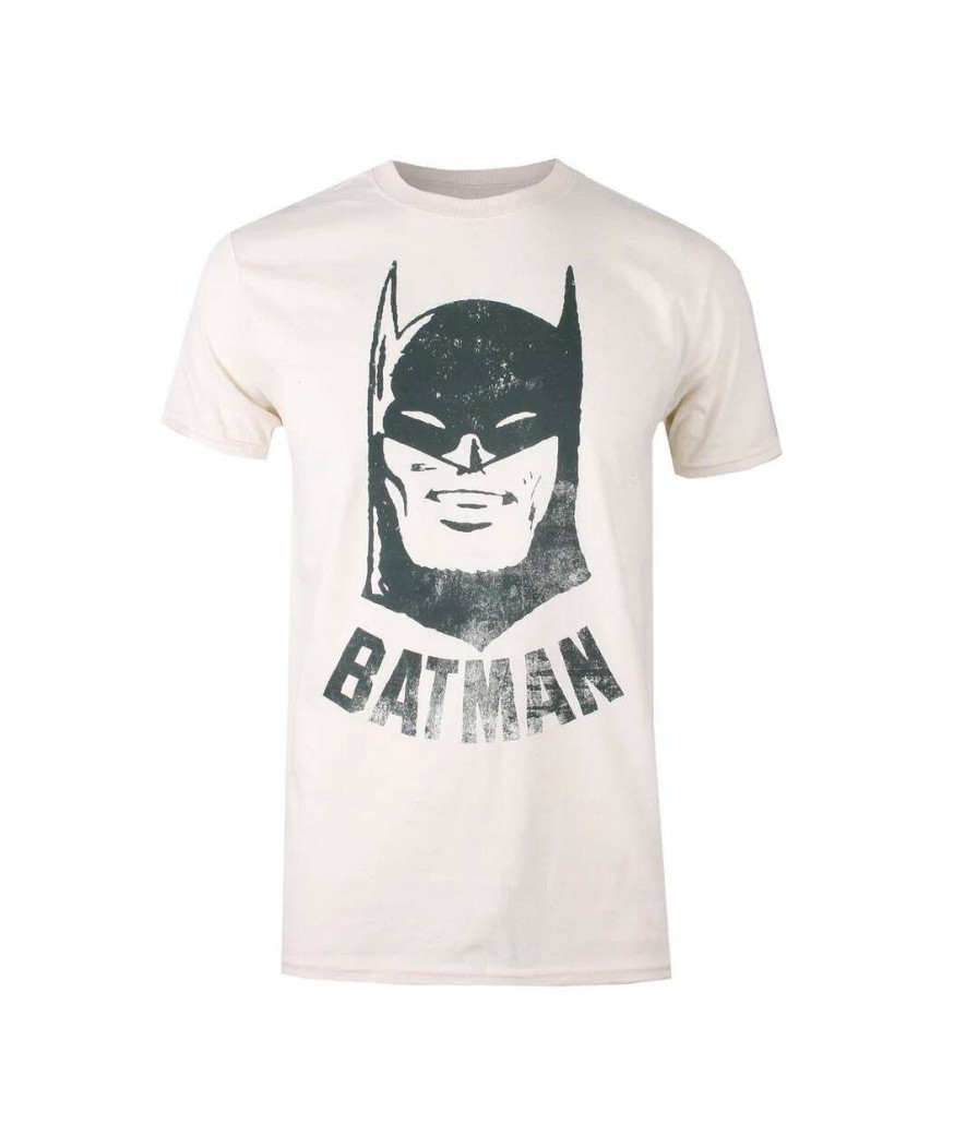 * Pertemba Sale Online Batman Mens Vintage T-Shirt (Natural/Black) Uttv1065 Wholesale