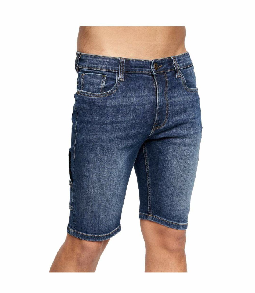 * Pertemba Original Crosshatch Mens Carpenter Denim Vintage Shorts (Dark Wash) Utbg683 Wholesale