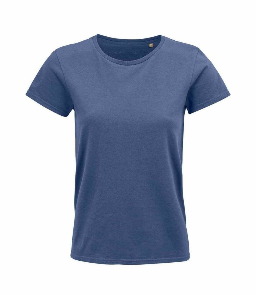 * Pertemba Classical Sols Womens/Ladies Crusader Organic T-Shirt (Denim) Utpc4842 Best