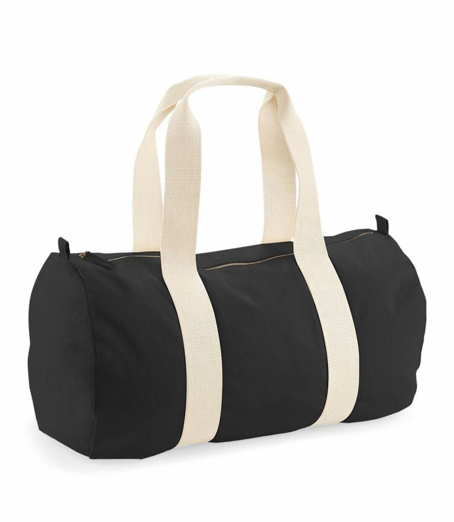 * Pertemba Online Westford Mill Earthaware Organic Barrel Bag (Black) (One Size) Utpc3206 Hot