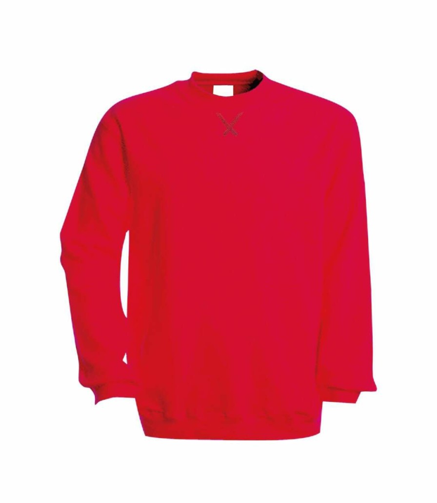 * Pertemba Good Quality Kariban Mens Plain Crew Neck Sweatshirt (Red) Utpc2537 Hot