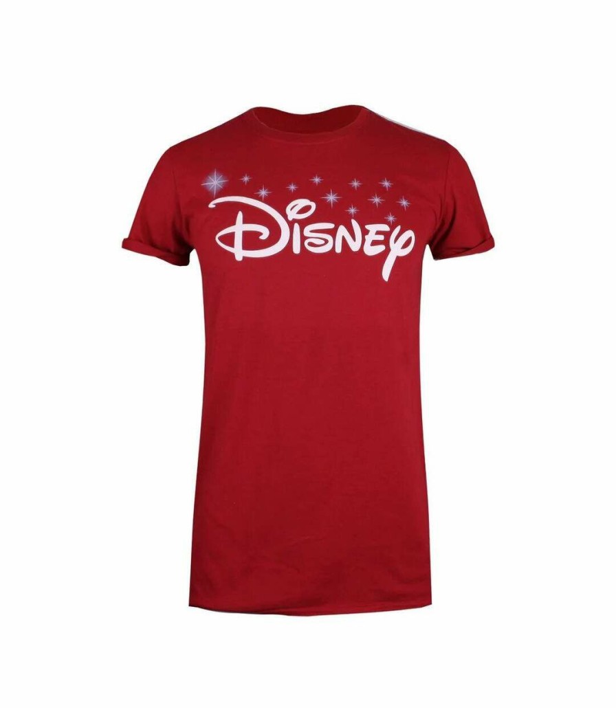 * Pertemba Top Selling Disney Womens/Ladies Logo T-Shirt (Cardinal Red) Uttv628 Wholesale