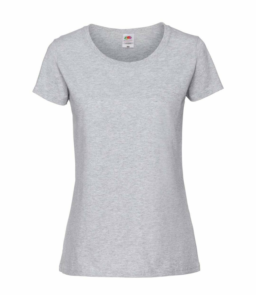 * Pertemba Closeout Sale Fruit Of The Loom Womens/Ladies Ringspun Premium T-Shirt (Ash Grey) Utbc3945 Wholesale