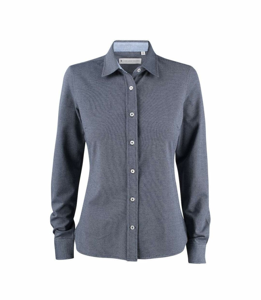 * Pertemba Clearance James Harvest Womens/Ladies Burlingham Shirt (Navy) Utub834 Hot