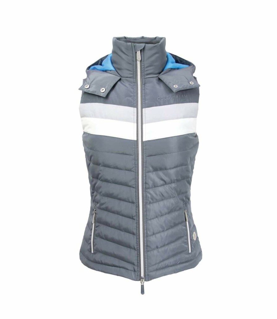 * Pertemba Cheap Coldstream Womens/Ladies Stichill Vest (Gray/White/Blue) Utbz4317 Best