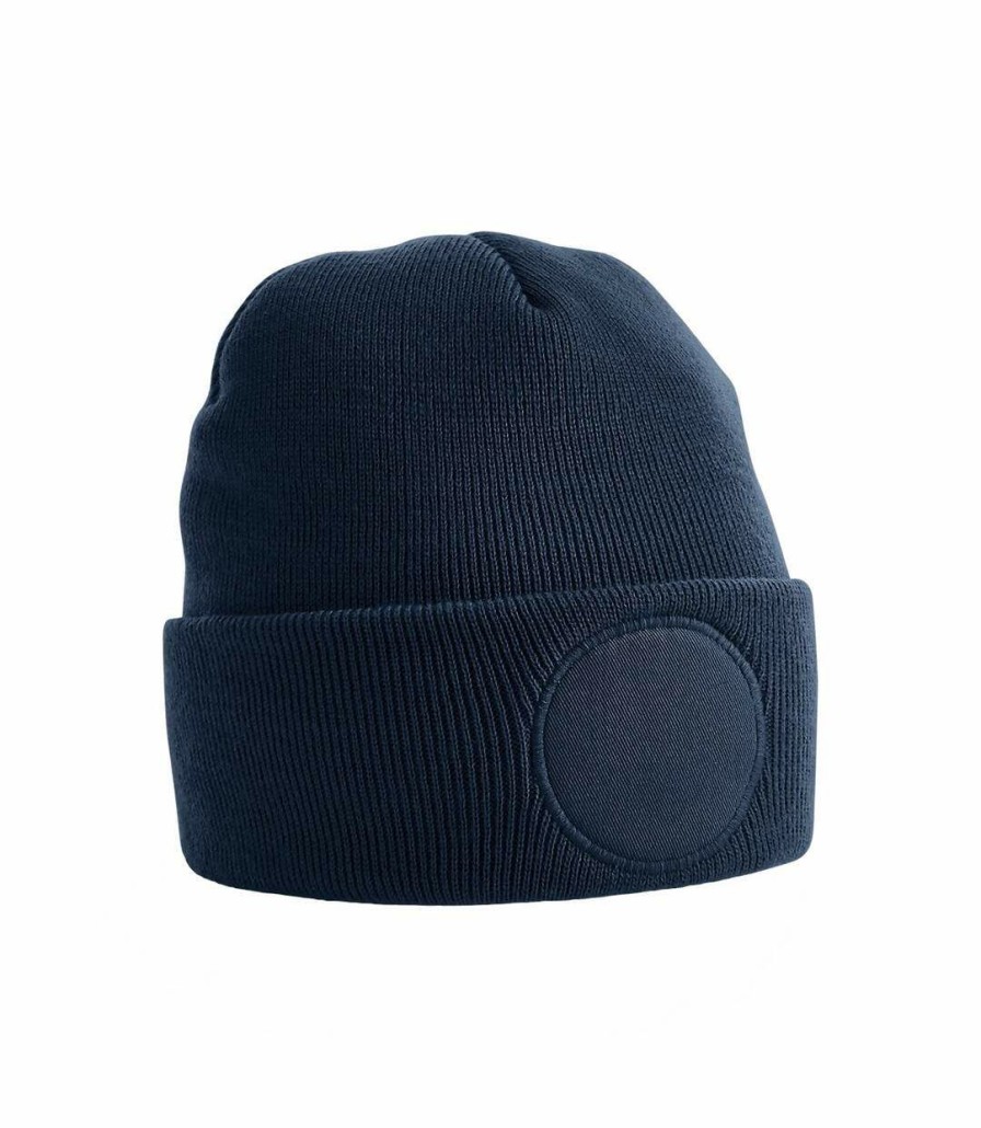 * Pertemba Latest Fashion Beechfield Uni Circular Patch Cuffed Beanie (French Navy) Utrw7304 Online