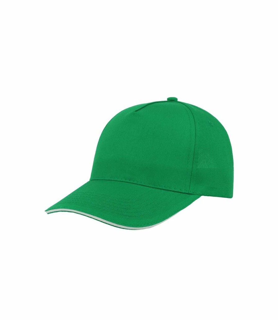 * Pertemba Attractive Atlantis Start 5 Sandwich 5 Panel Cap (Pack Of 2) (Green/White) Utab422 Wholesale