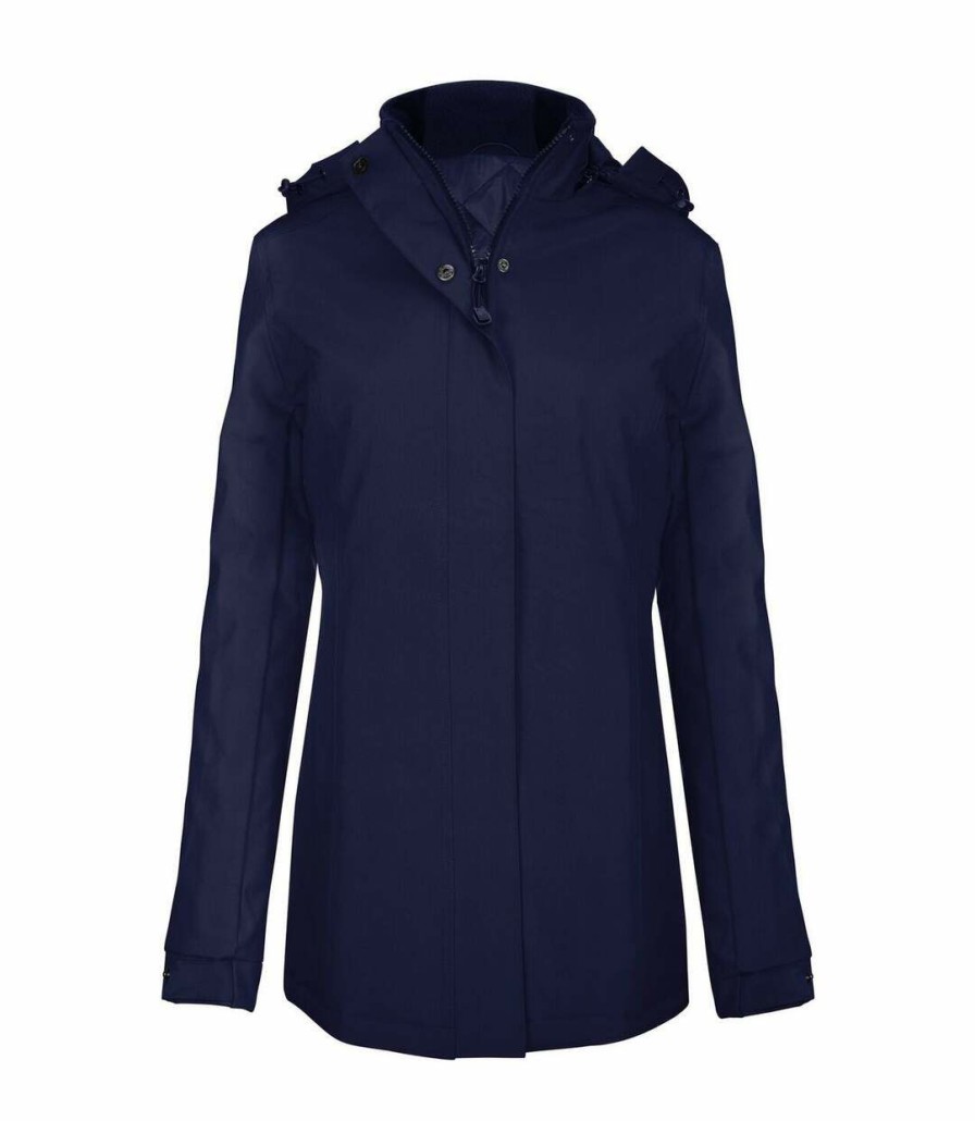 * Pertemba Good Quality Kariban Womens/Ladies Parka Jacket (Navy) Utrw6082 Clearance