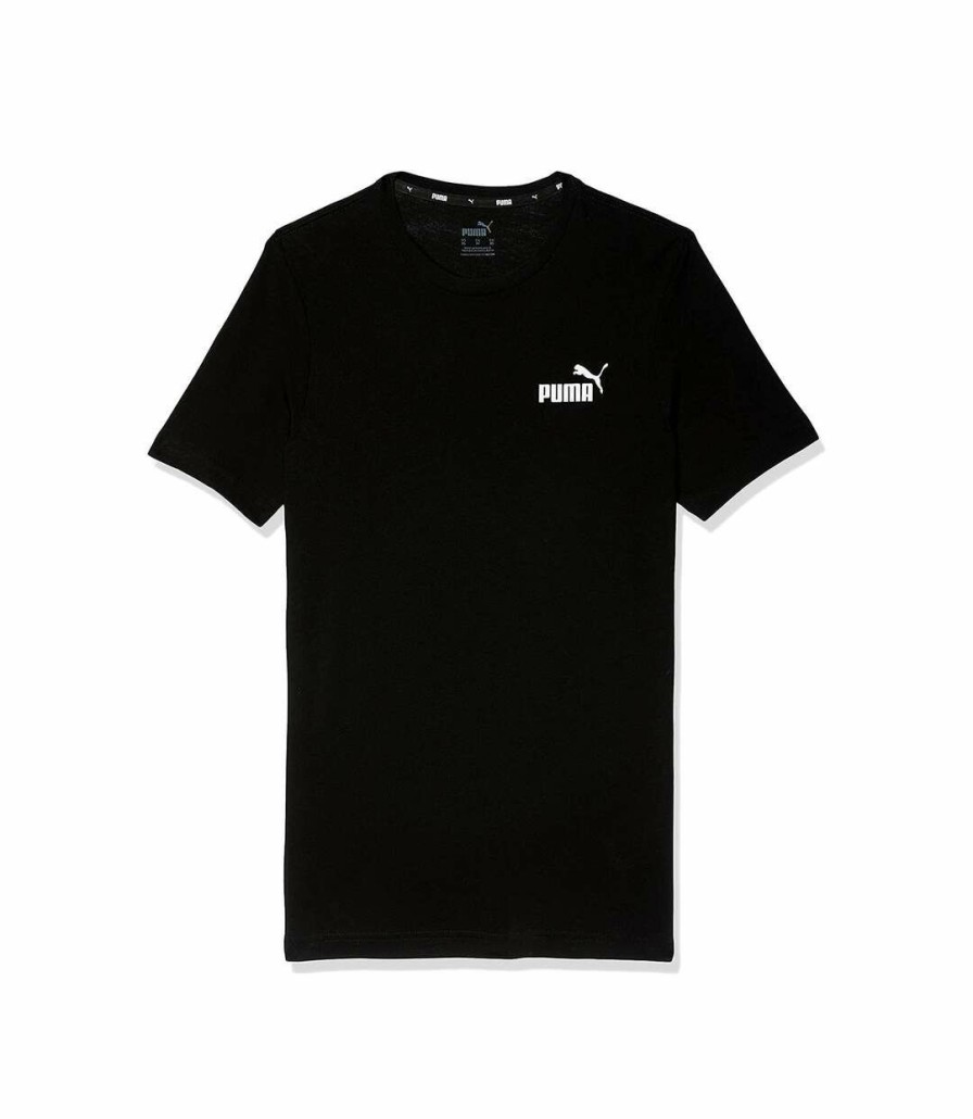 * Pertemba Original Puma Mens Ess Logo T-Shirt (Puma Black) Utrd1918 New