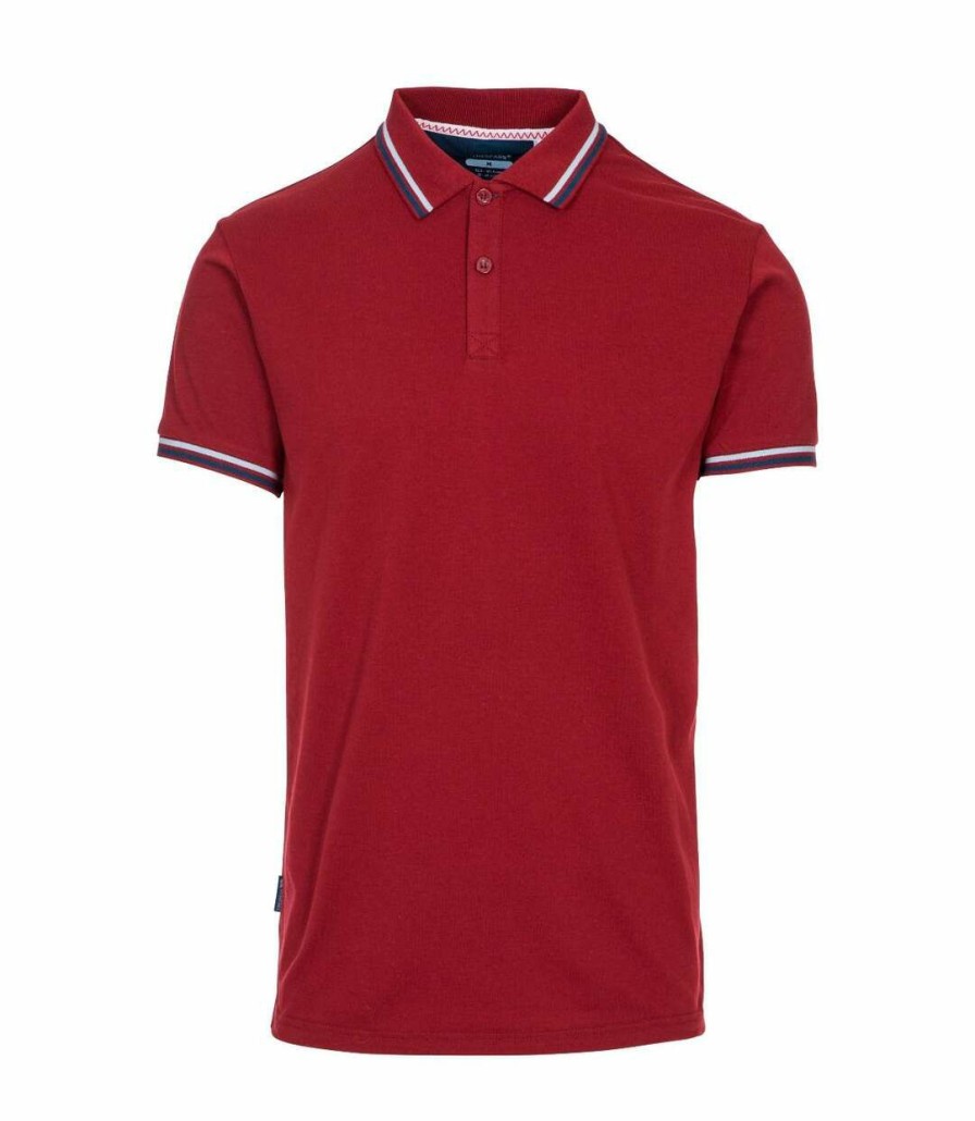 * Pertemba Classical Trespass Mens Polobrook Polo Shirt (Merlot) Uttp5055 Best