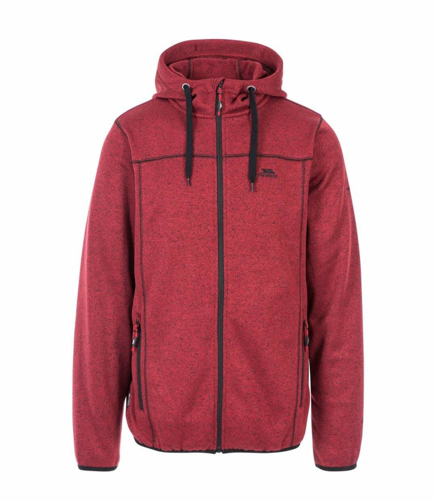 * Pertemba Crazy Deals Trespass Mens Odeno Fleece Jacket (Merlot Marl) Uttp4374 Wholesale