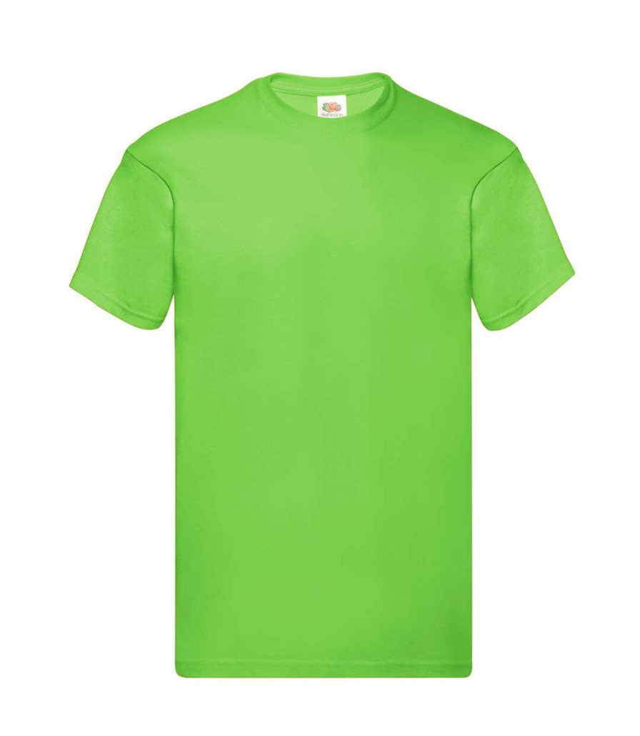 * Pertemba Opening Sales Fruit Of The Loom Mens Original Short Sleeve T-Shirt (Lime) Utpc124 New