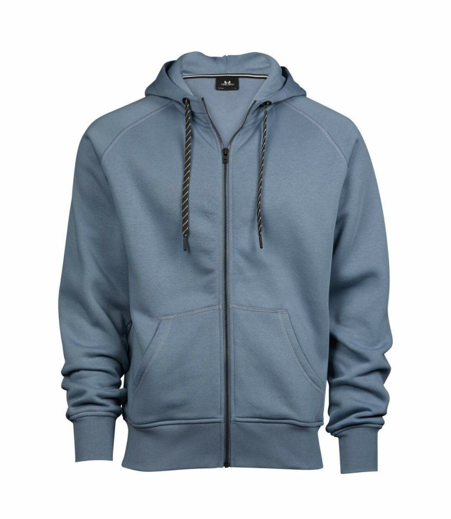 * Pertemba Online Tee Jays Mens Full Zip Hooded Sweatshirt (Flint Stone) Utbc3319 Clearance