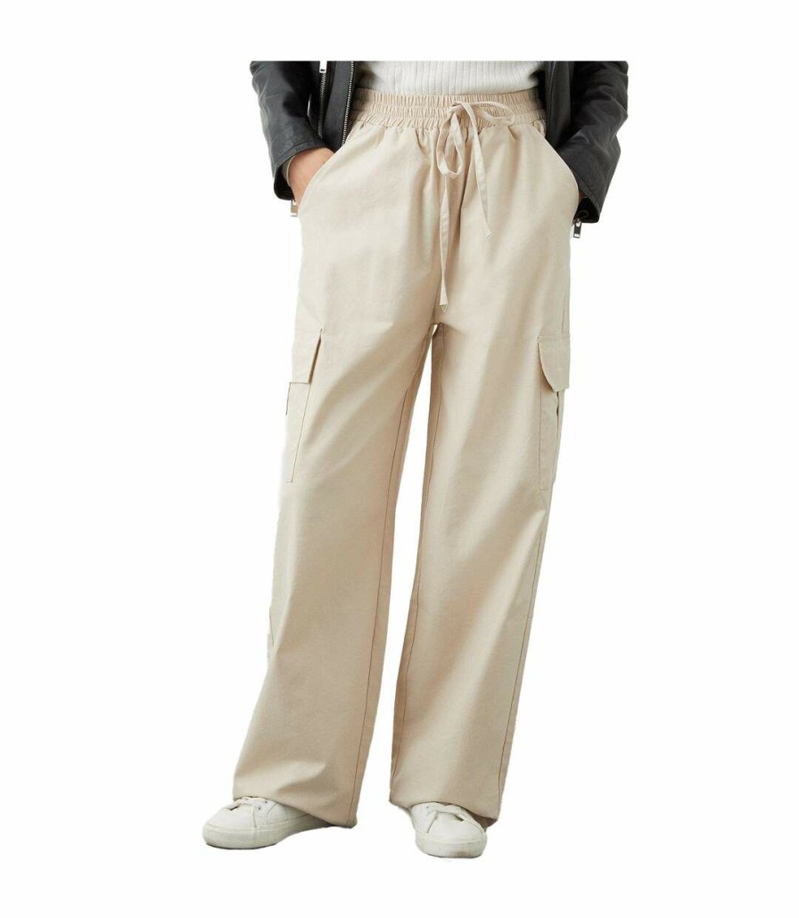 * Pertemba Hot Selling Dorothy Perkins Womens/Ladies Drawstring Petite Cargo Pants (Stone) Utdp1998 Best