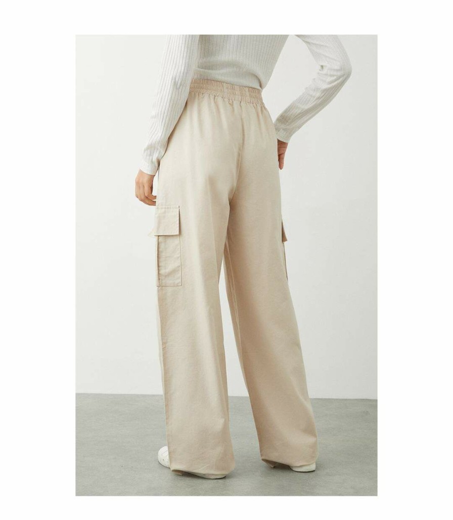 * Pertemba Hot Selling Dorothy Perkins Womens/Ladies Drawstring Petite Cargo Pants (Stone) Utdp1998 Best