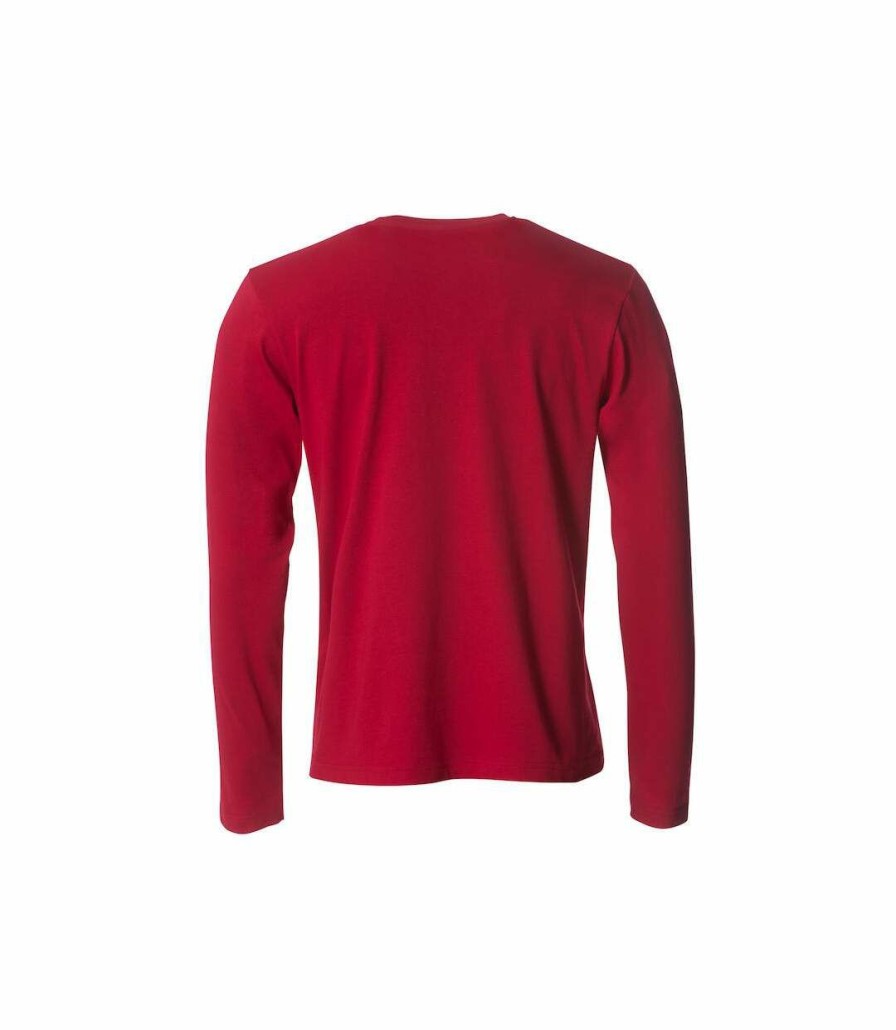 * Pertemba Sale Online Clique Mens Basic Long-Sleeved T-Shirt (Red) Utub325 Best