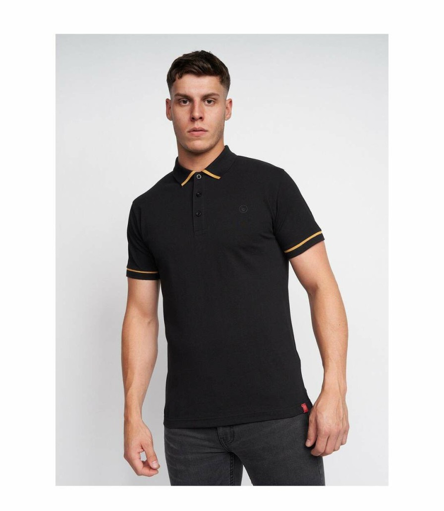 * Pertemba Lower Prices Duck And Cover Mens Trippere Polo Shirt (Black) Utbg454 Wholesale