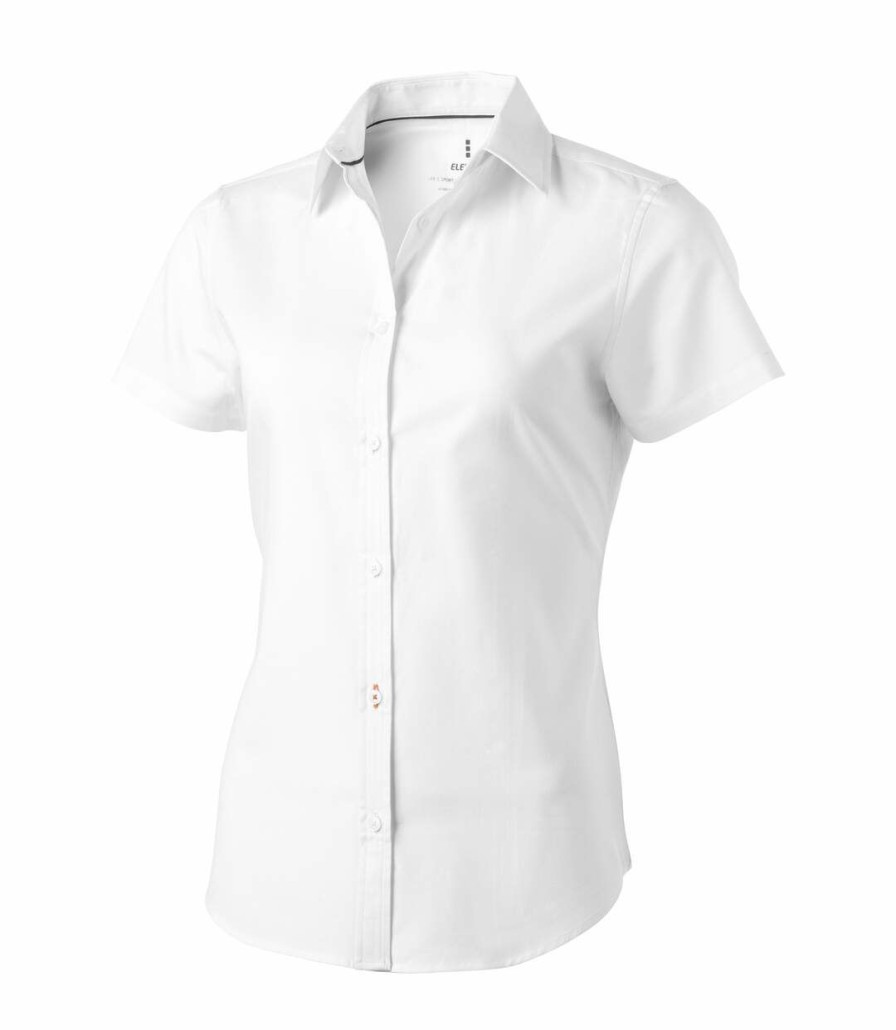 * Pertemba Cheap Elevate Manitoba Short Sleeve Ladies Shirt (White) Utpf1834 New