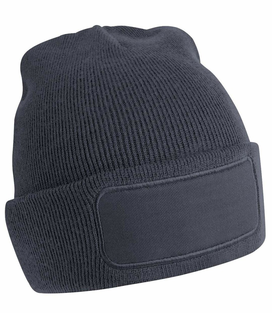 * Pertemba Sale Online Beechfield Uni Plain Winter Beanie Hat / Headwear (Ideal For Printing) (Graphite Grey) Utrw239 Clearance